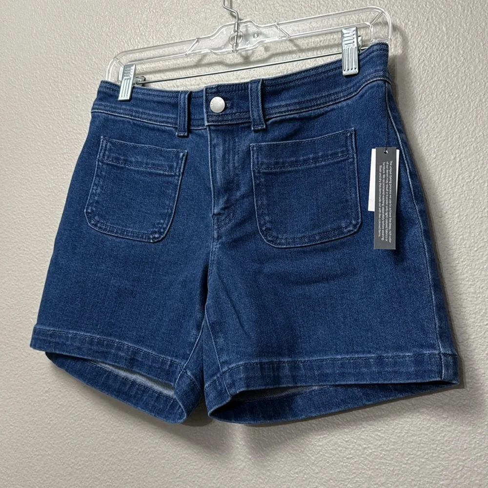 Talbots Petite Blue Denim Sailor Shorts